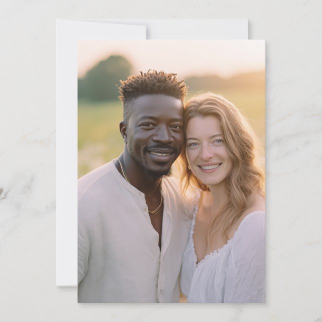Joyful Earthy Natural Photo Invitation (Front)