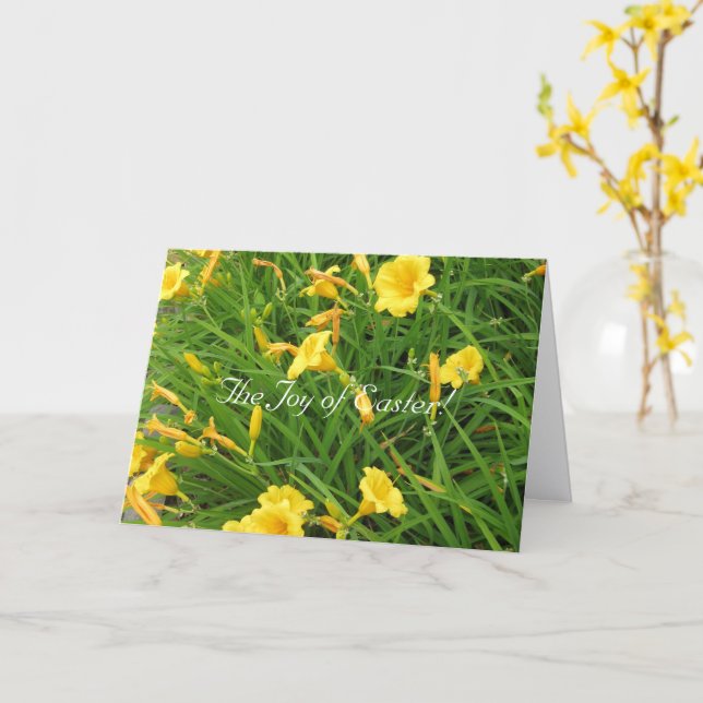 Joyful, Easter Blessings Card (Yellow Flower)