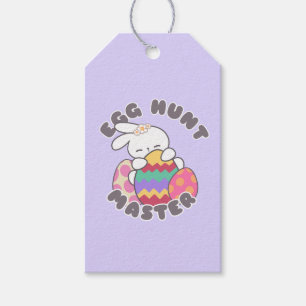 Joyful Easter Bunny Embrace - 'Egg Hunt Master' Gift Tags