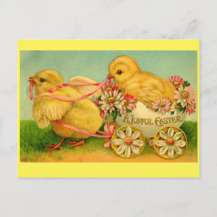 Joyful Easter Chicks Postcard