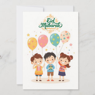 Joyful Eid al-Fitr Design Holiday Card