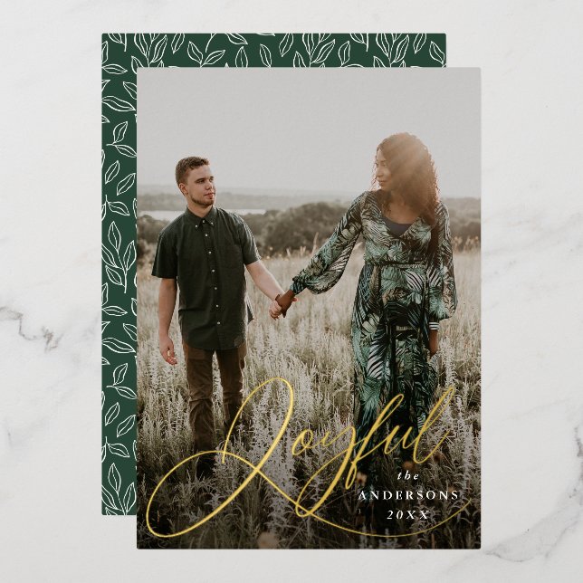 Joyful Elegance Script Photo (Front/Back)