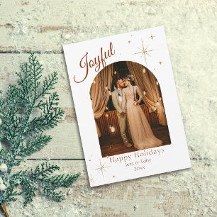 Joyful Elegant Photo Christmas Card