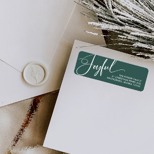 Joyful   Elegant Script Christmas Green