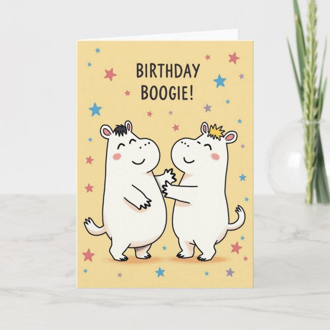 Joyful Embracing Figures Card (Front)