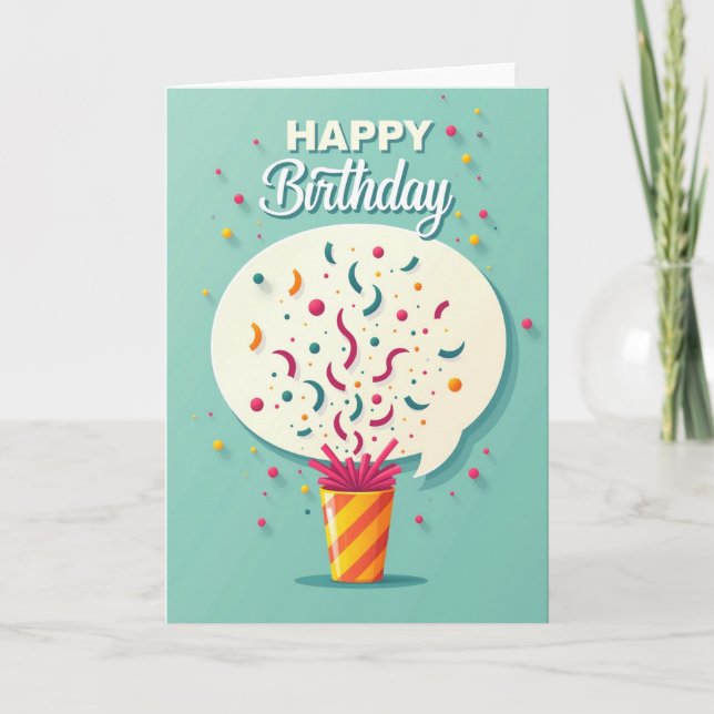 Joyful Explosion Birthday Card (Front)
