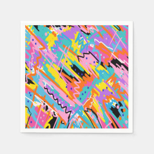 Joyful Expression Abstract Print Napkin