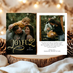 Joyful Family 2 Photo Christmas