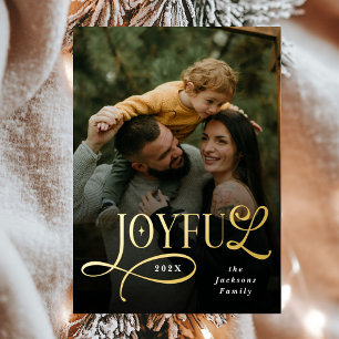Joyful Family 2 Photo Christmas