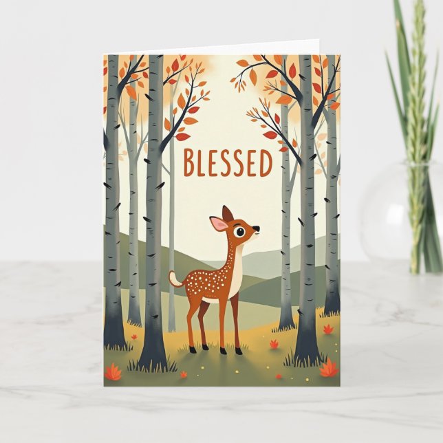 Joyful Fawn Birthday Card (Front)