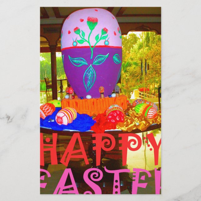 Joyful Festive Springtime Easter Colourful Eggs Ar (Front)