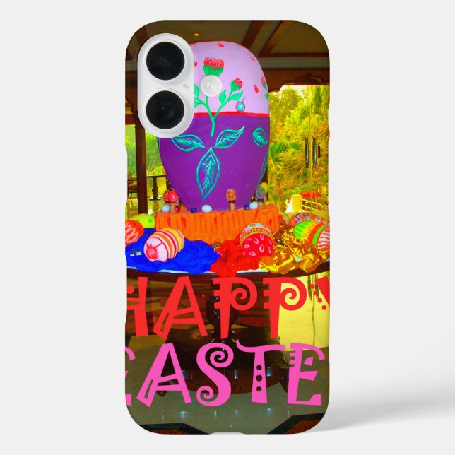Joyful Festive Springtime Easter Colourful Eggs Ar Case-Mate iPhone Case (Back)