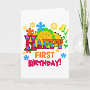 Joyful First Birthday T-shirts and Gifts Card