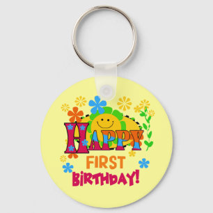 Joyful First Birthday T-shirts and Gifts Key Ring