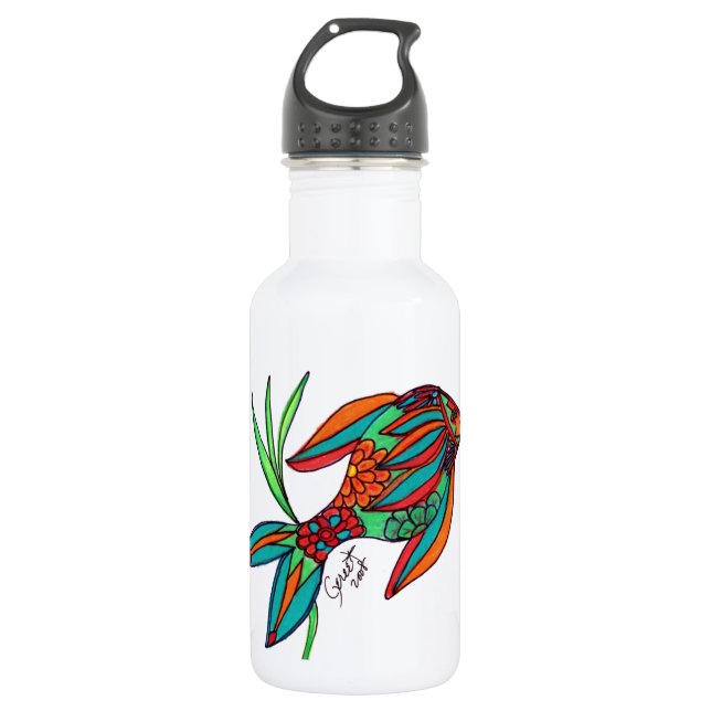 Joyful Fish 532 Ml Water Bottle (Front)