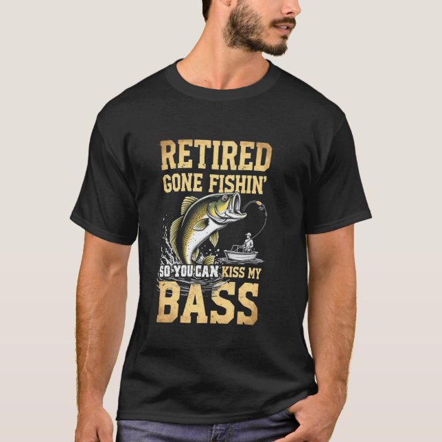 Joyful Fishing Retirement Humour Bash T-Shirt (Front)