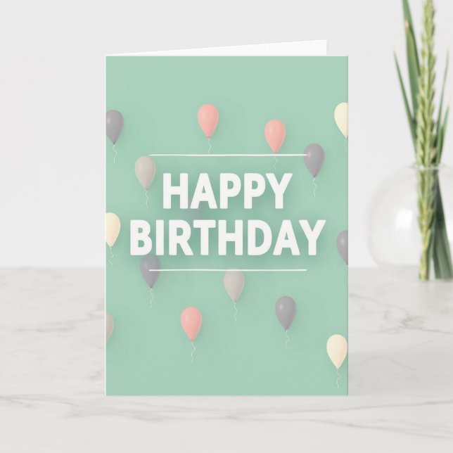 Joyful Floating Spheres Card (Front)