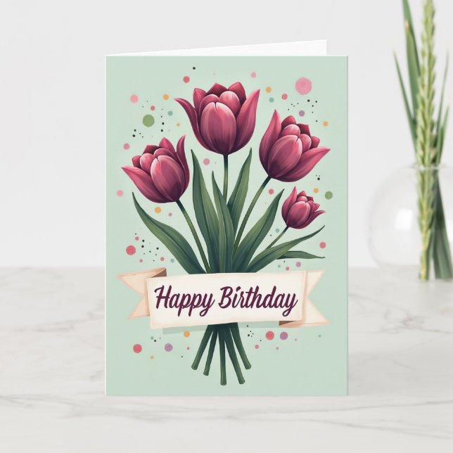 Joyful Floral Bouquet Card (Front)