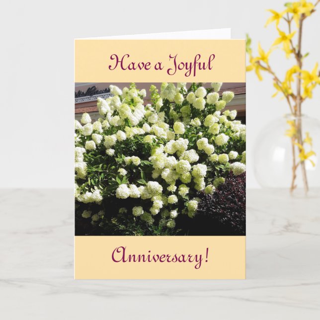 Joyful, Floral, Wedding Anniversary Card (Yellow Flower)