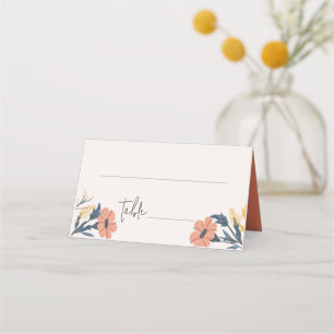 Joyful Floral Wedding Invitation Decor Place Card