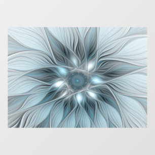Joyful Flower Abstract Blue Grey Floral Fractal