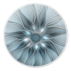 Joyful Flower Abstract Blue Grey Floral Fractal
