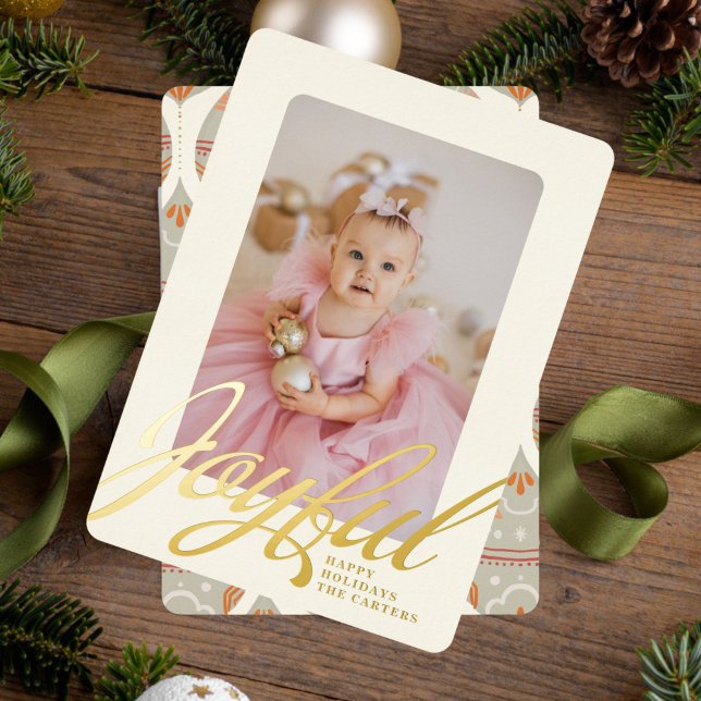 Joyful Foil Holiday Card (Creator Uploaded)