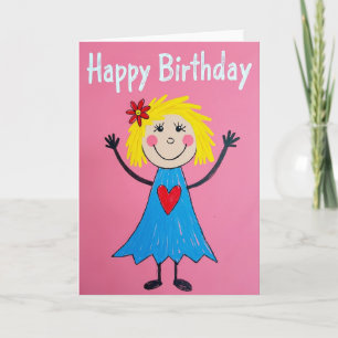 Joyful Folk Art Birthday Card