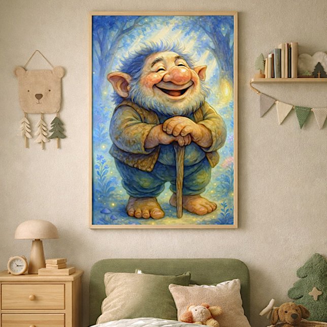 Joyful Forest Troll – Whimsical Storybook Wall Art (Creator Uploaded)