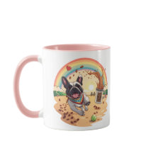 Joyful French Bulldog & Coffee Splash – Paws,