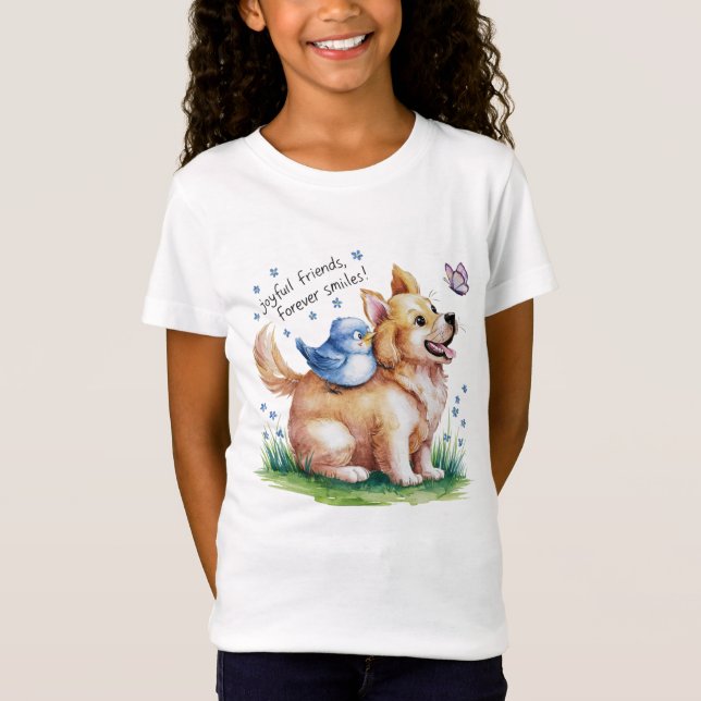 Joyful Friends, Forever Smiles National event Dog  T-Shirt (Front)
