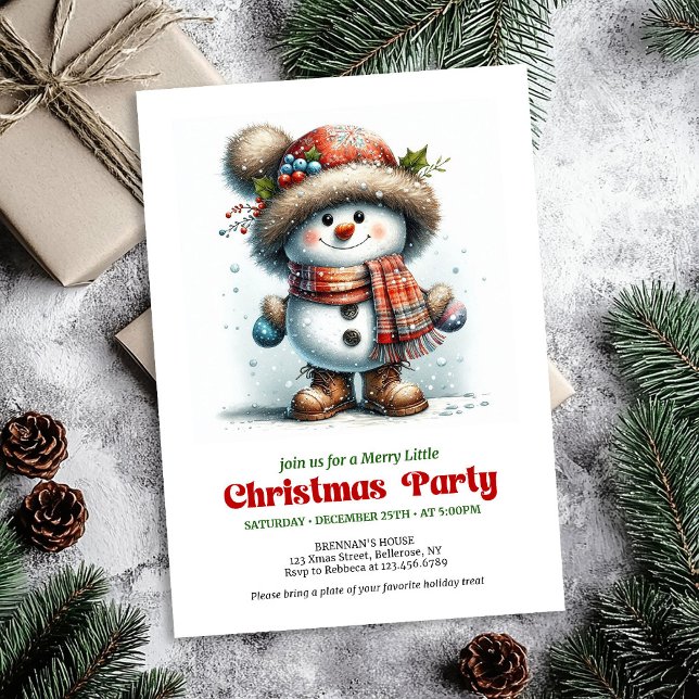 Joyful funny snowman invite festive party digital (Joyful funny snowman invite festive party digital

)