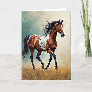 Joyful Galloping Horse Card