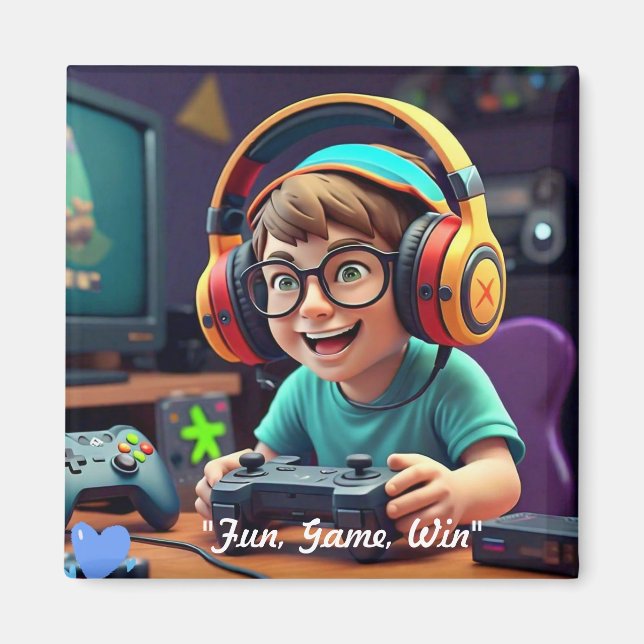 "Joyful Gamepad Moments" Magnet (Front)