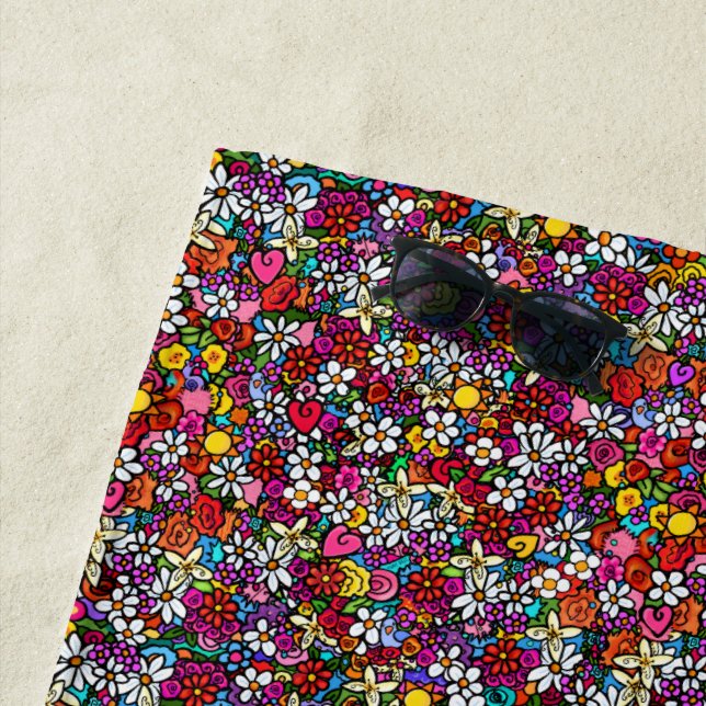 Joyful Garden Beach Towel (In Situ)