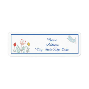 Joyful Garden Bird  Return Address Label