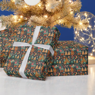 Joyful Gingerbread Houses - Classic Christmas  Wrapping Paper