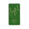 JOYFUL Gold Faux Foil Green Christmas Label