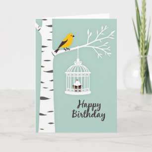 Joyful Golden Bird Card