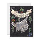 Joyful Good Luck Rabbit Blank Greeting Card