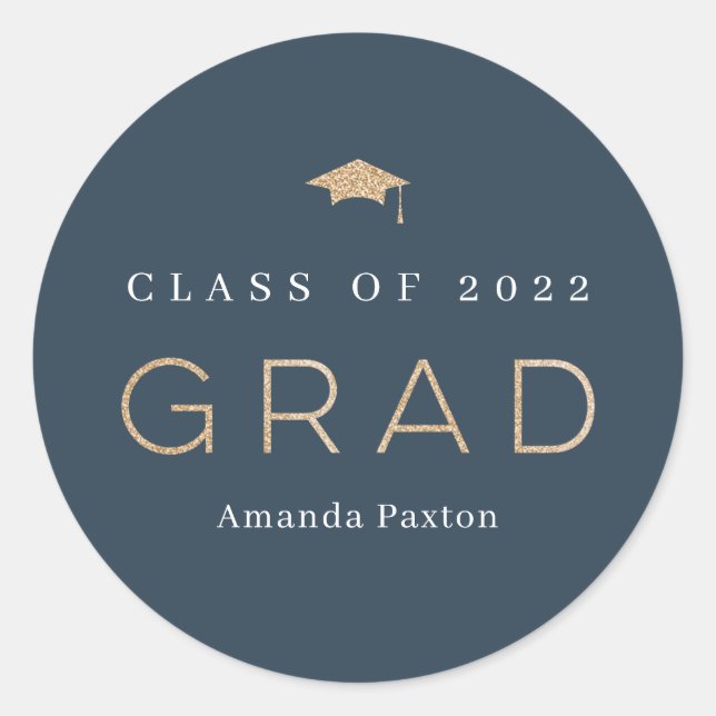 Joyful Grad Graduation Stickers or Envelope Seals (Front)