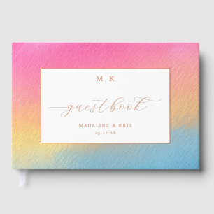 Joyful Gradient Watercolor Guestbook