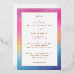 Joyful Gradient Wedding Invitation
