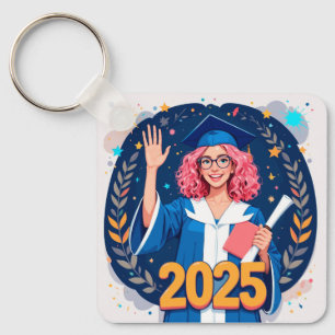Joyful Graduate of 2025 Celebrating Achievement Key Ring