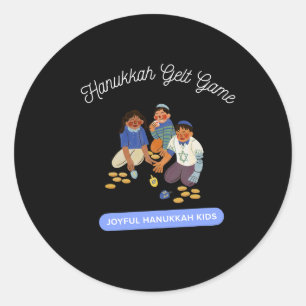 Joyful Hanukkah Kids Classic Round Sticker