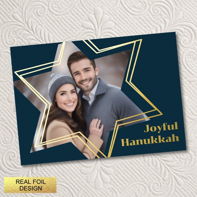 Joyful Hanukkah Star of David Photo Frame (Creator Uploaded)