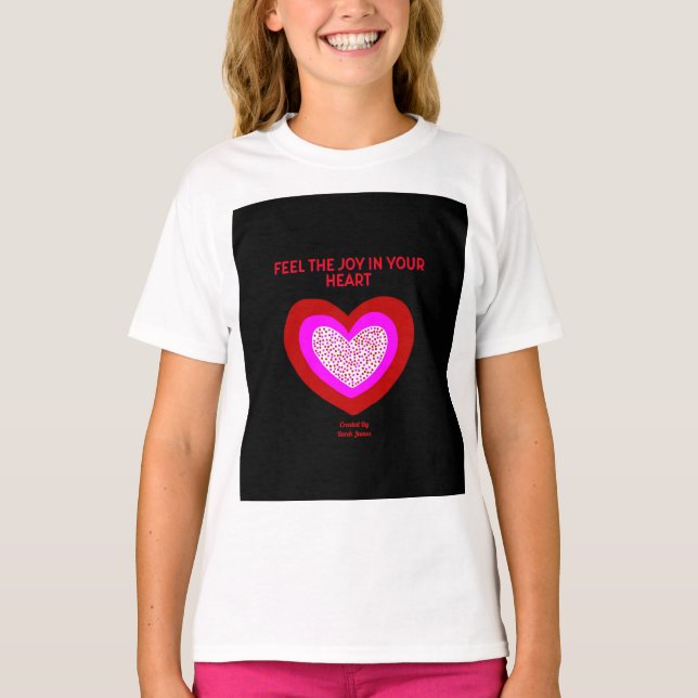 Joyful Heart Girls White Basic T Shirt (Front)