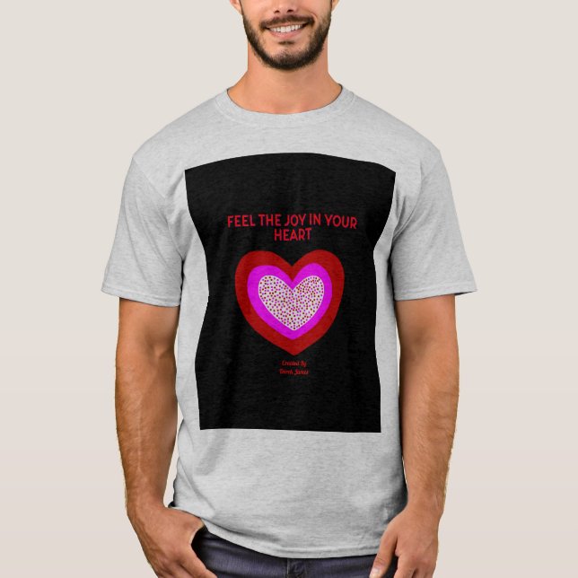 Joyful Heart Men's Gray Basic T Shirt (Front)