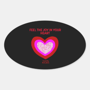 Joyful Heart Oval Sticker