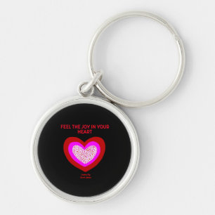 Joyful Heart Premium Round Keychain